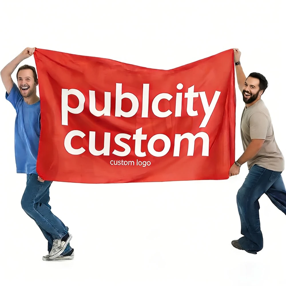 No Holes Only Sew Professional Custom Car Motorcycle Team or Conpany Logo Flag Polyester Printed Decoration Banner Tapestry