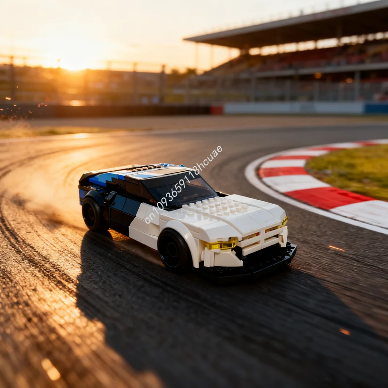 325 قطعة MOC دودج تشارجر مدينة أبطال نموذج اللبنات العمارة لتقوم بها بنفسك الإبداعية هدية الكريسماس فكرة لعبة الطوب عيد ميلاد #1