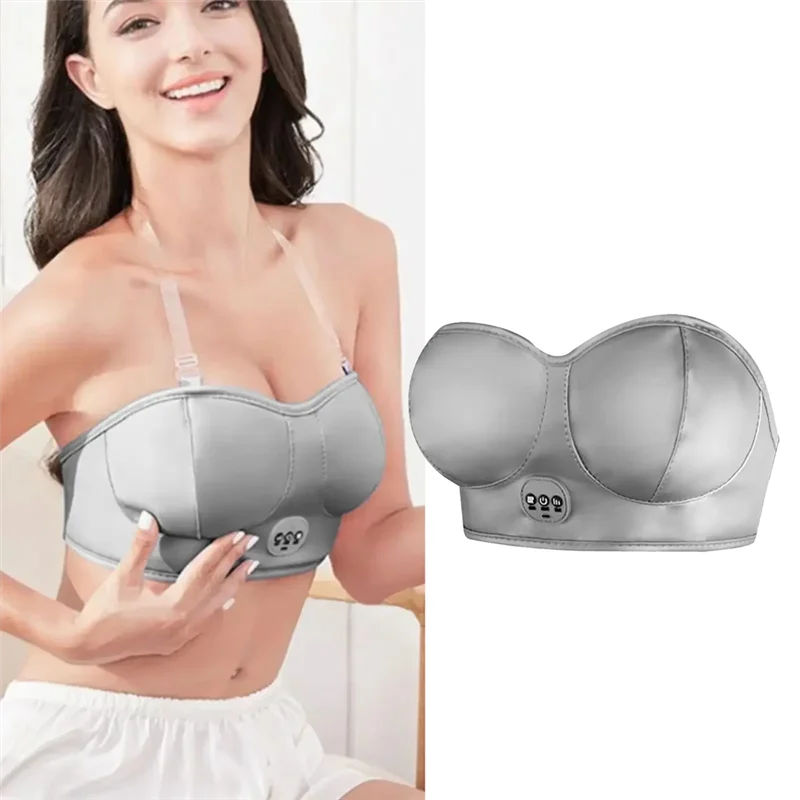 Practical-Electric Breast Massager Bra Vibration Chest Massager Breast Enhancement Instrument Breast Heating Stimulator Machine