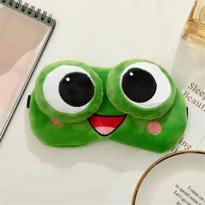 Frog Plush Sleep Mask Cute Sleeping Eye Cover For Children Lovely Blindfold Sort Plush Eyes Bandage Women Travel Warm Relax Nap