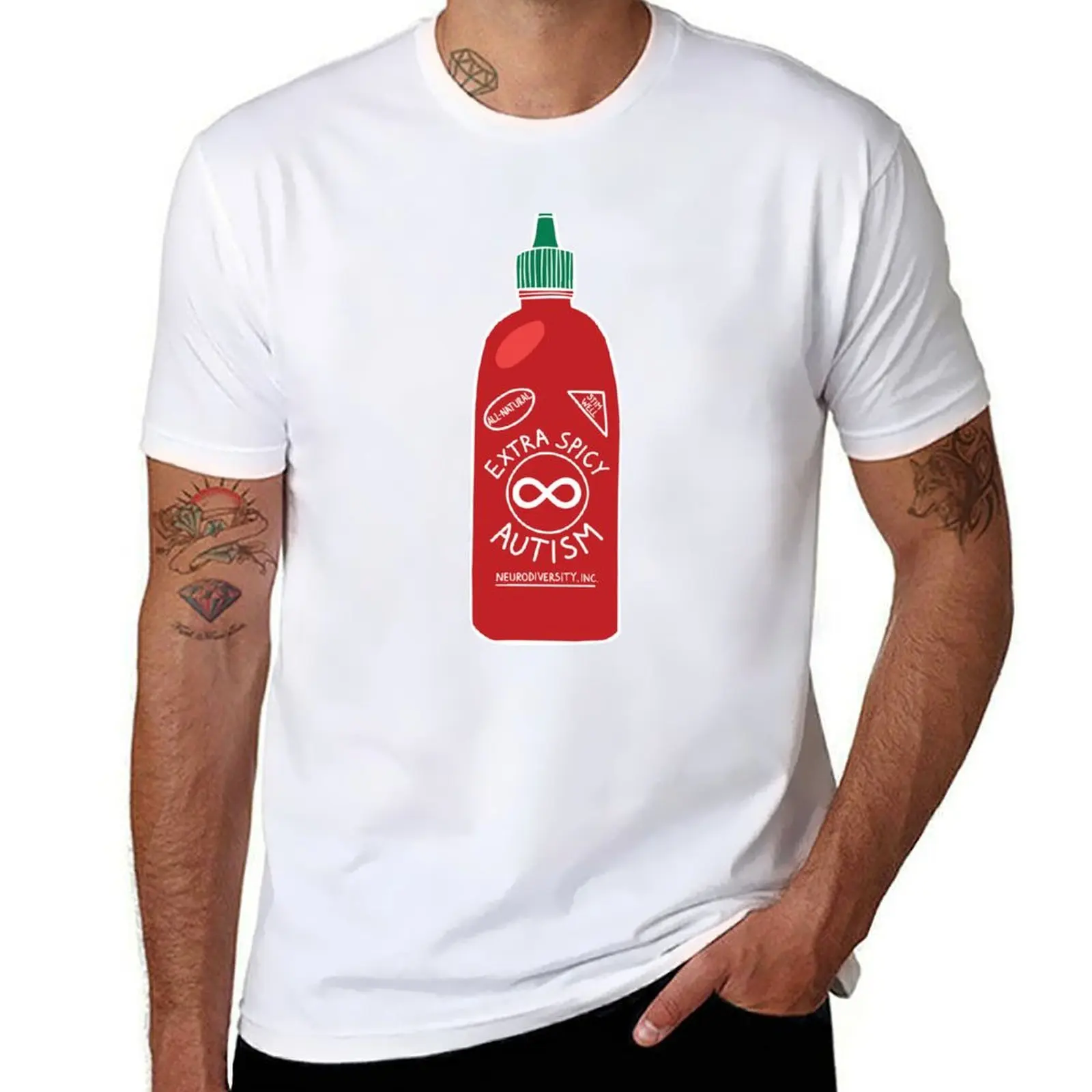 

Extra Spicy Autistic Pride T-Shirt funny t shirts man man t shirts graphic T-Shirt