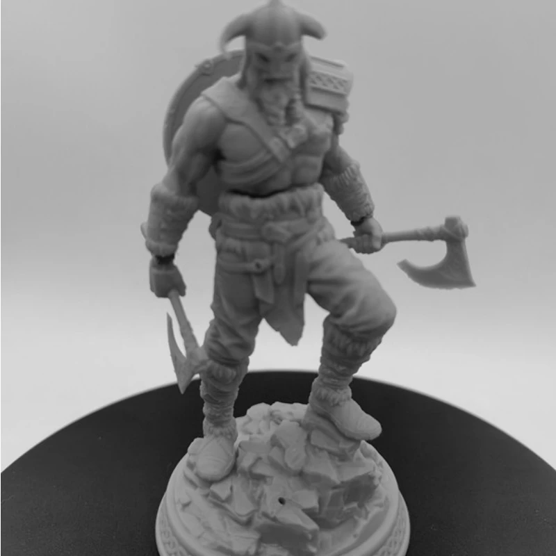 Viking God of War Resin Figure 1/24 Scale 90mm Overall Height Assembled Model Kit Unassembled Diorama Unpainted Figurines Toys