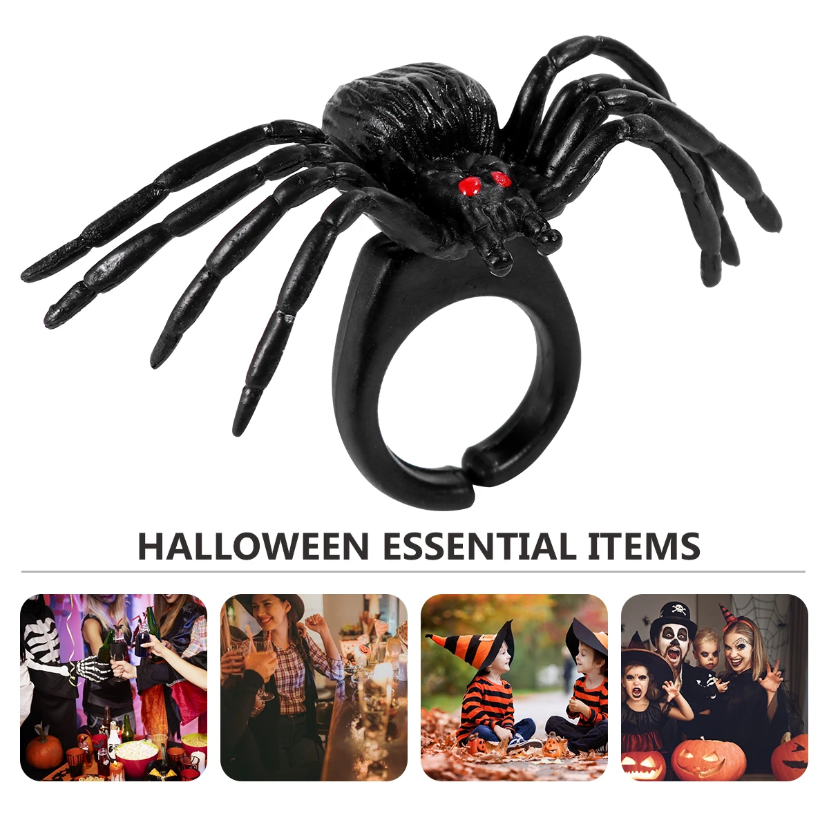 

Spider Ring Halloween Jewelry Finger Rings for Decor Party Plastic Props Accessories