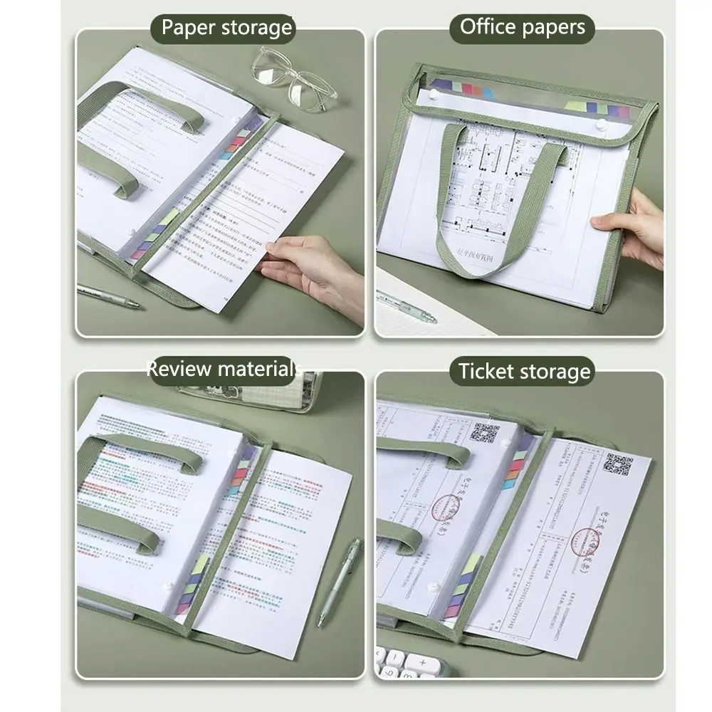 Folder File 13 tingkat kapasitas besar tebal pegangan atas tas Tote File A4 tas bisnis tas Tutoring dokumen genggam dapat diperluas