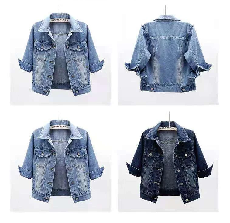 Women Denim Jacket Spring Autumn Short Coat Pink Jean Jackets Casual Tops Purple Yellow Purple Blue Loose Tops Lady Outerwear 8 Sd17dbbcd2c2148588ff4936e14a90b73v