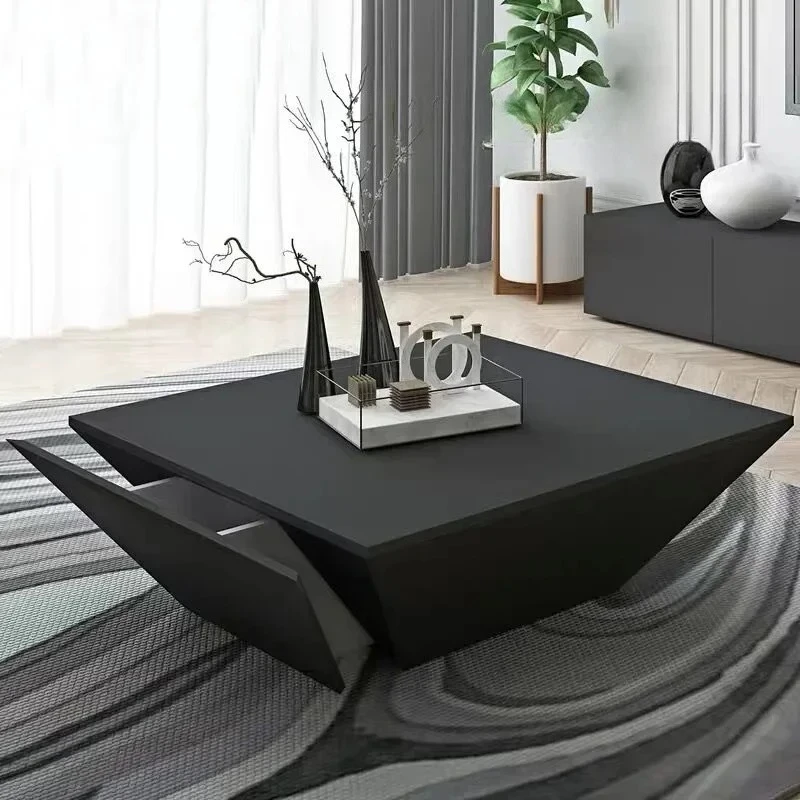 Black Oak Square Living Room Coffee Table Piano Paint Coffee Several Sexual Creative Tea Table
