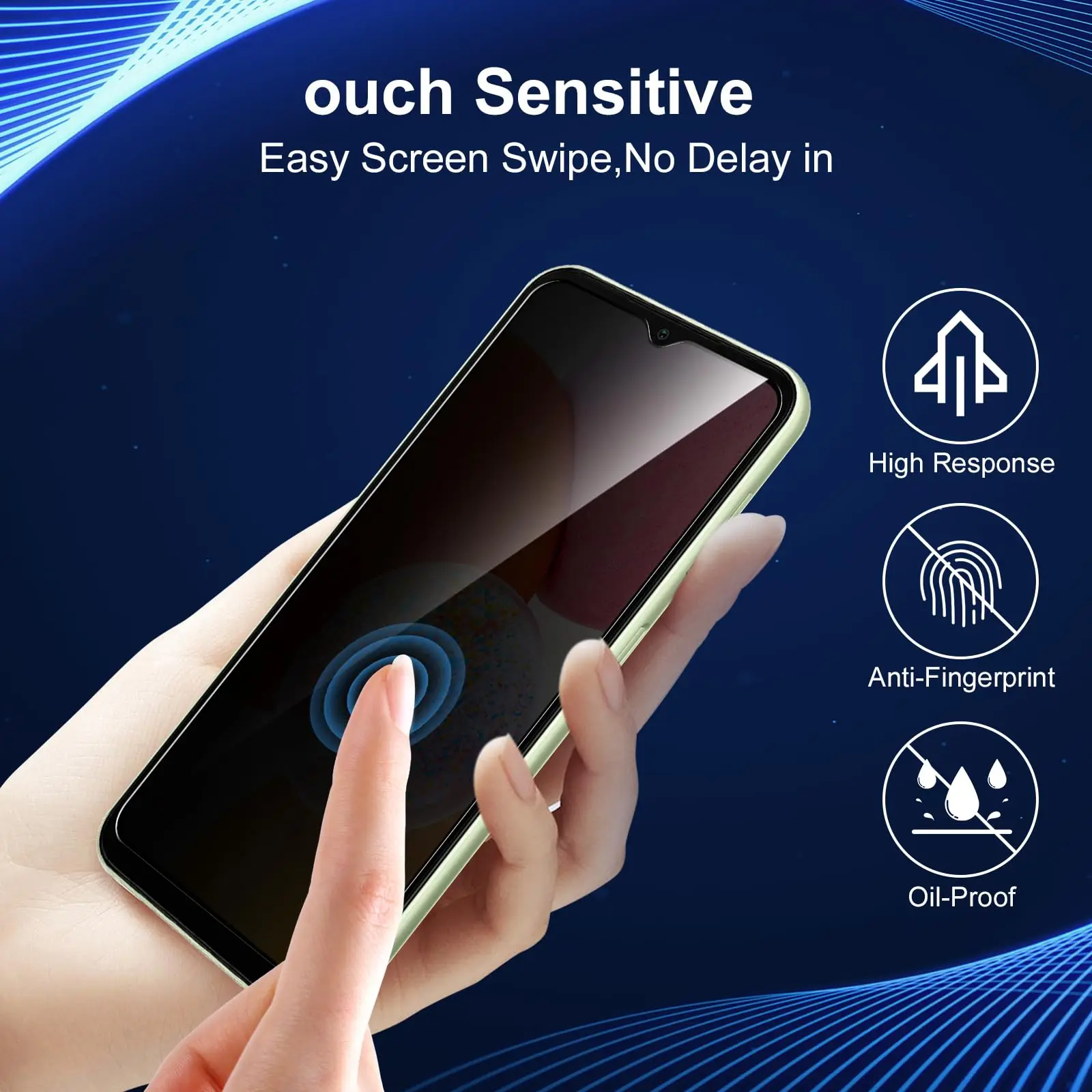 Anti Spy Screen Protector Voor Samsung Galaxy A14 4G 5G Privacy Gehard Glas 9H Anti Peep Scratch Selectie Hoog Aluminium