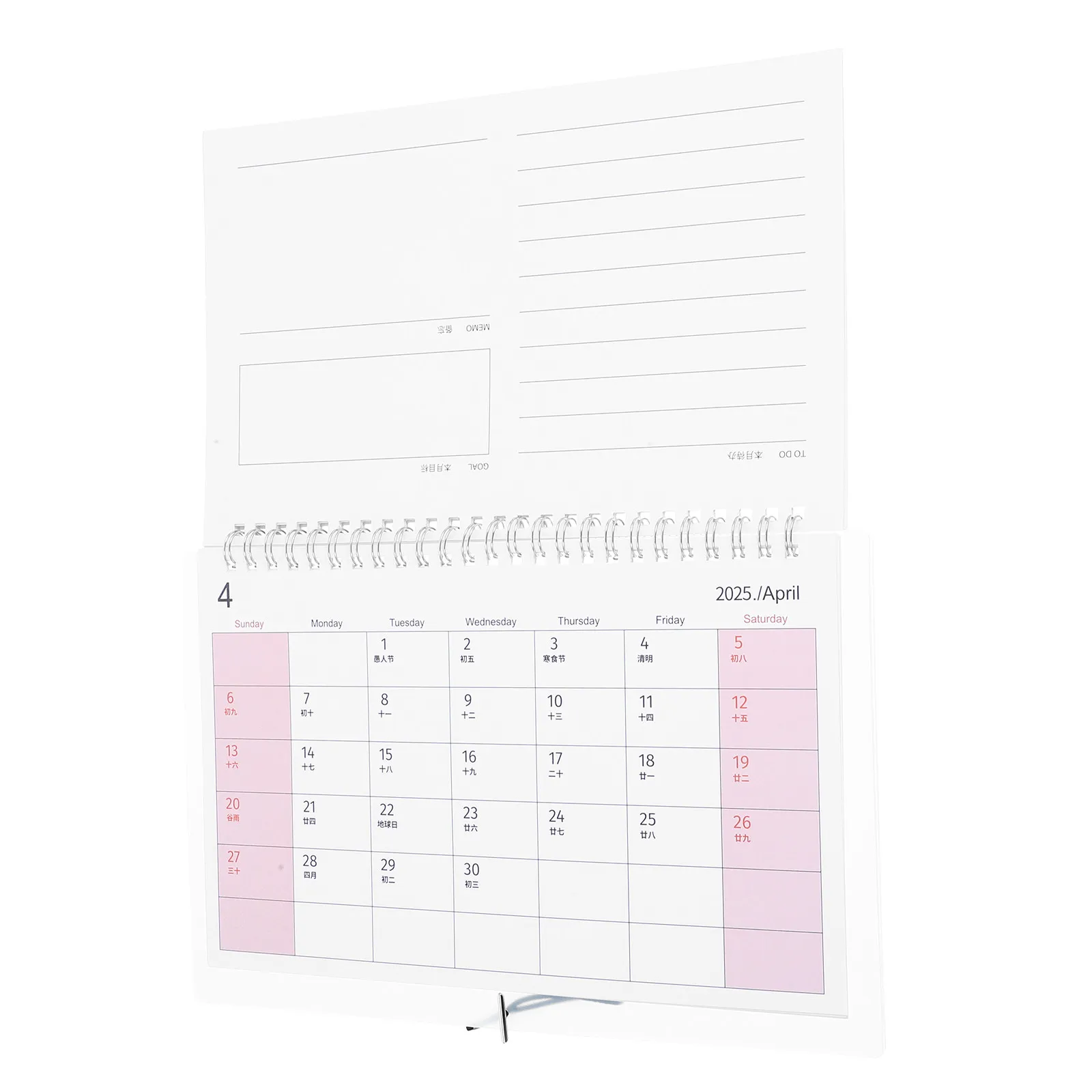 2025 Desk Calendar Desktop Monthly Planner Minimal Design Easy to Read Large Numbers Standing Flip Calendar Office Desk Tabletop