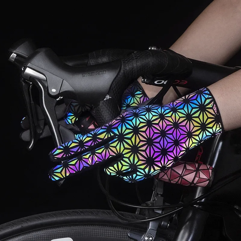 GIYO New Bicycle Riding Gloves Cool Mountain Road Bike Full and Half Finger Dazzling Color Changing Short Finger Gloves Parts