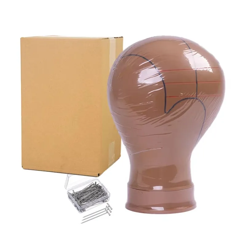 2026 Hot Sale  PVC Mannequin Head for 21 22 23 Inch Wig Making Display Cork Canvas Female Hair Styling Mannequin Head for Wig