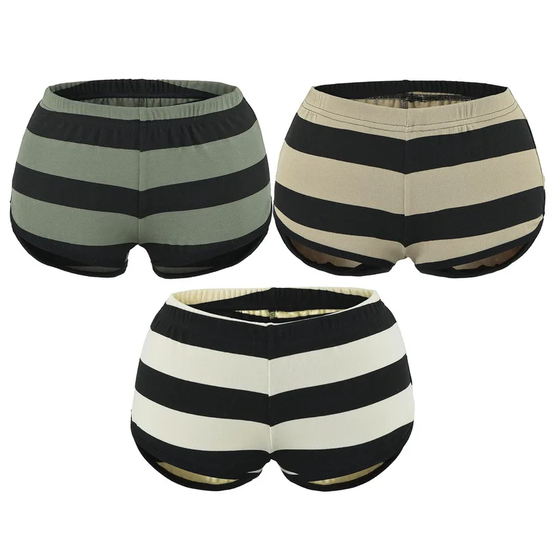 2026 Trendy Striped Ladies Shorts European American Fashion Versatile Outdoor Commute Daily Leisure Shorts All Seas