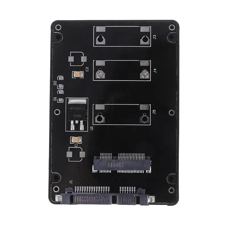 652F 1PC 7mm厚さミニPCI-E MSATA SSDから2.5 "SATAハードディスクコンバーターアダプター
