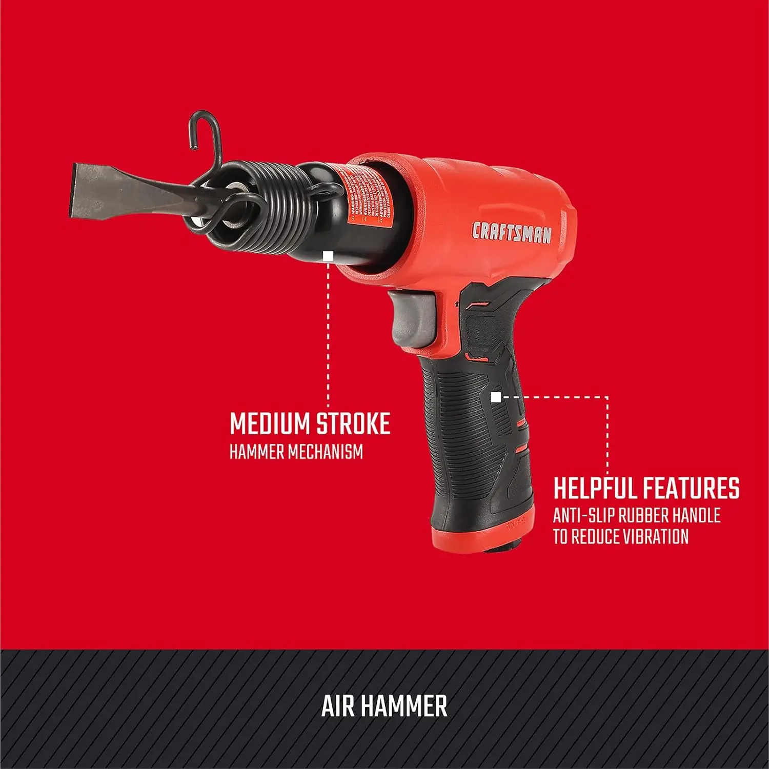  CMXPTSG1010NB Air Hammer, Red and Black