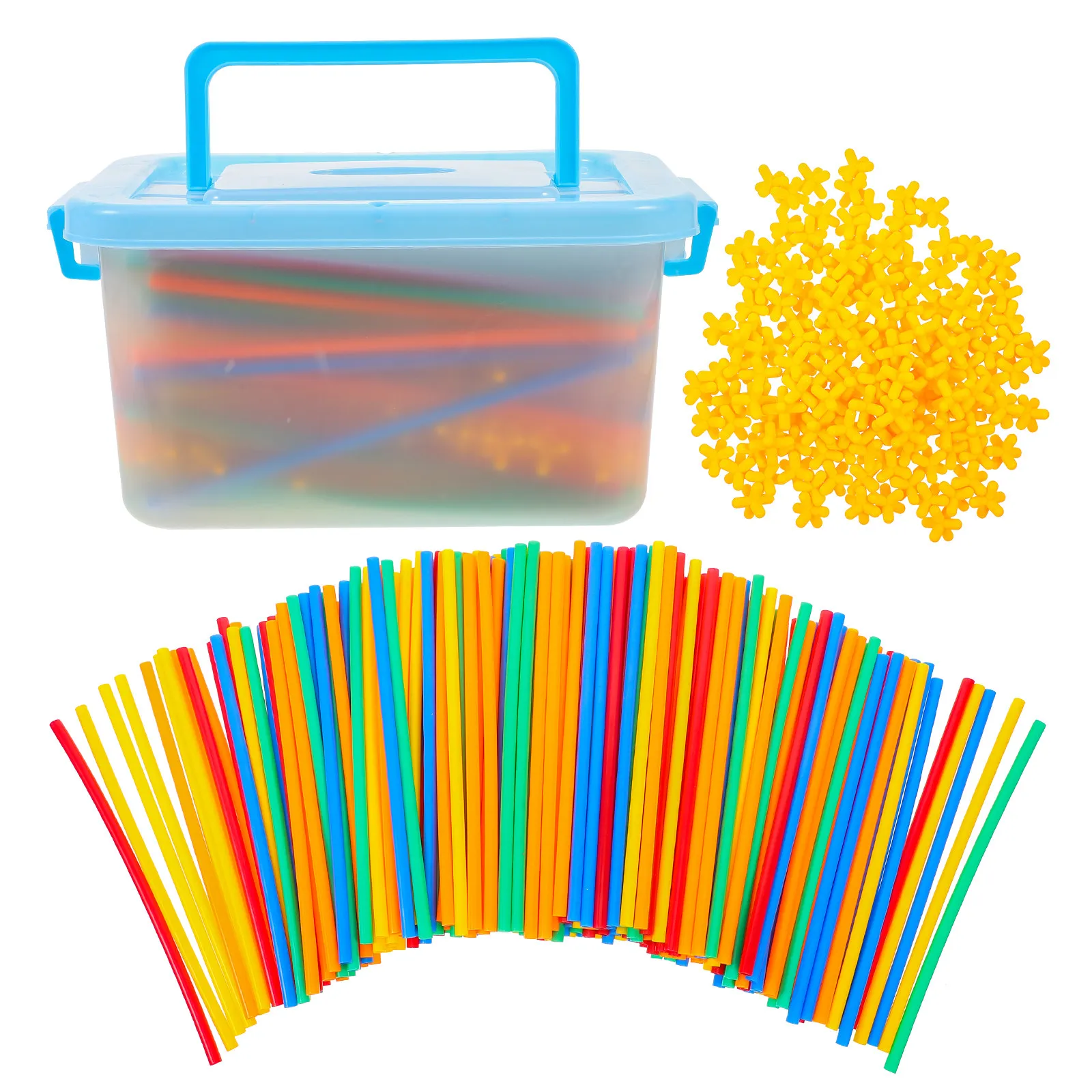 

Straw Constructor Set Colorful Durable Kids Educational Engineering Creative Assembling Blocks for Birthday Party Gift