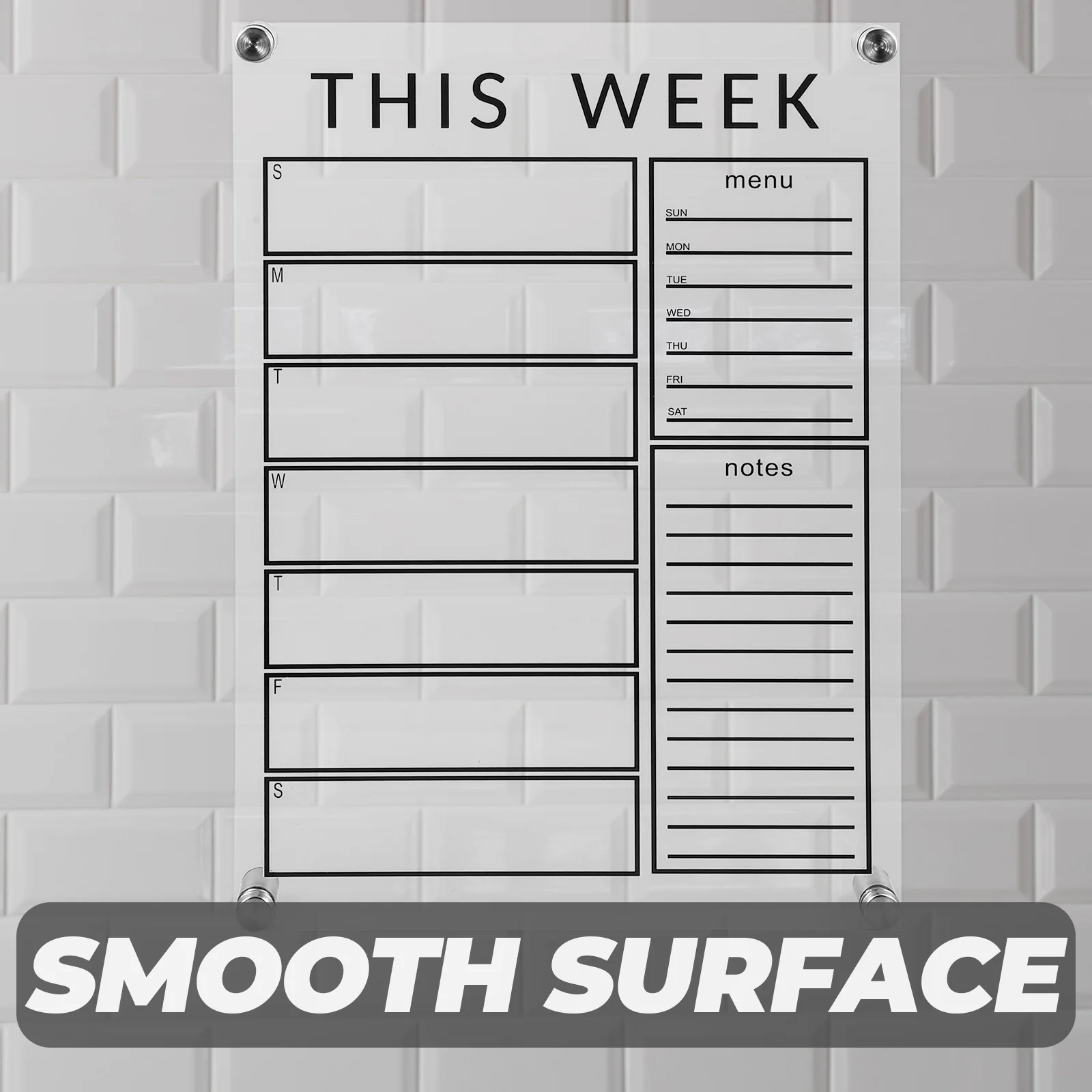 

Erasable Weekly Plan Message Board Acrylic Whiteboards 11x14 Inches Lightweight Portable Reusable Easy Clean Practical for Home