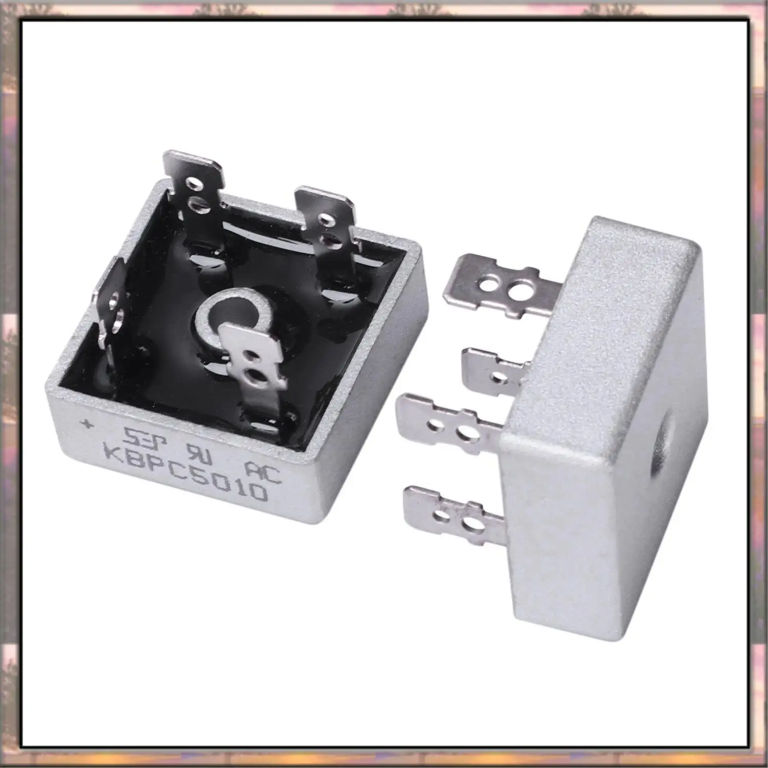 BAAZ HOT 10 PZ 50A 1000 V Custodia In Metallo Monofase Diodo Raddrizzatore a Ponte KBPC5010 Con 8 Porte Poe Iniettore Poe Splitter