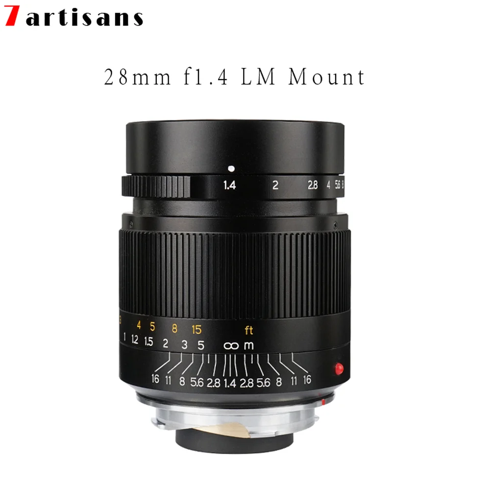 เลนส์ 7artisans 28 มม. F1.4 รูรับแสงกว้าง แบบ Paraxial เมาท์ M สำหรับกล้อง Leica รุ่น M-M M240 M3 M5 M6 M7 M8 M9 M9P M10