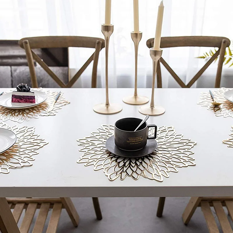 Napperon européen pour table basse, sous-verre virus, décoration de la maison, motif de feuilles typolePG, plante de cuisine