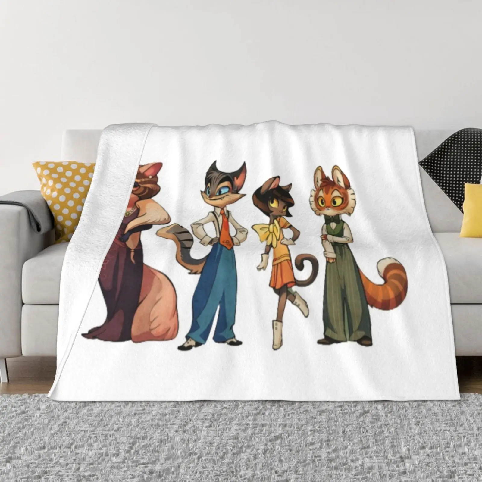 Lackadaisy Cats Super Warm Soft Blankets On Sofa/Bed/Travel Cute Lackadaisy Comic Kitten Pet Lackadaisy Cats Lackadaisy Webtoon