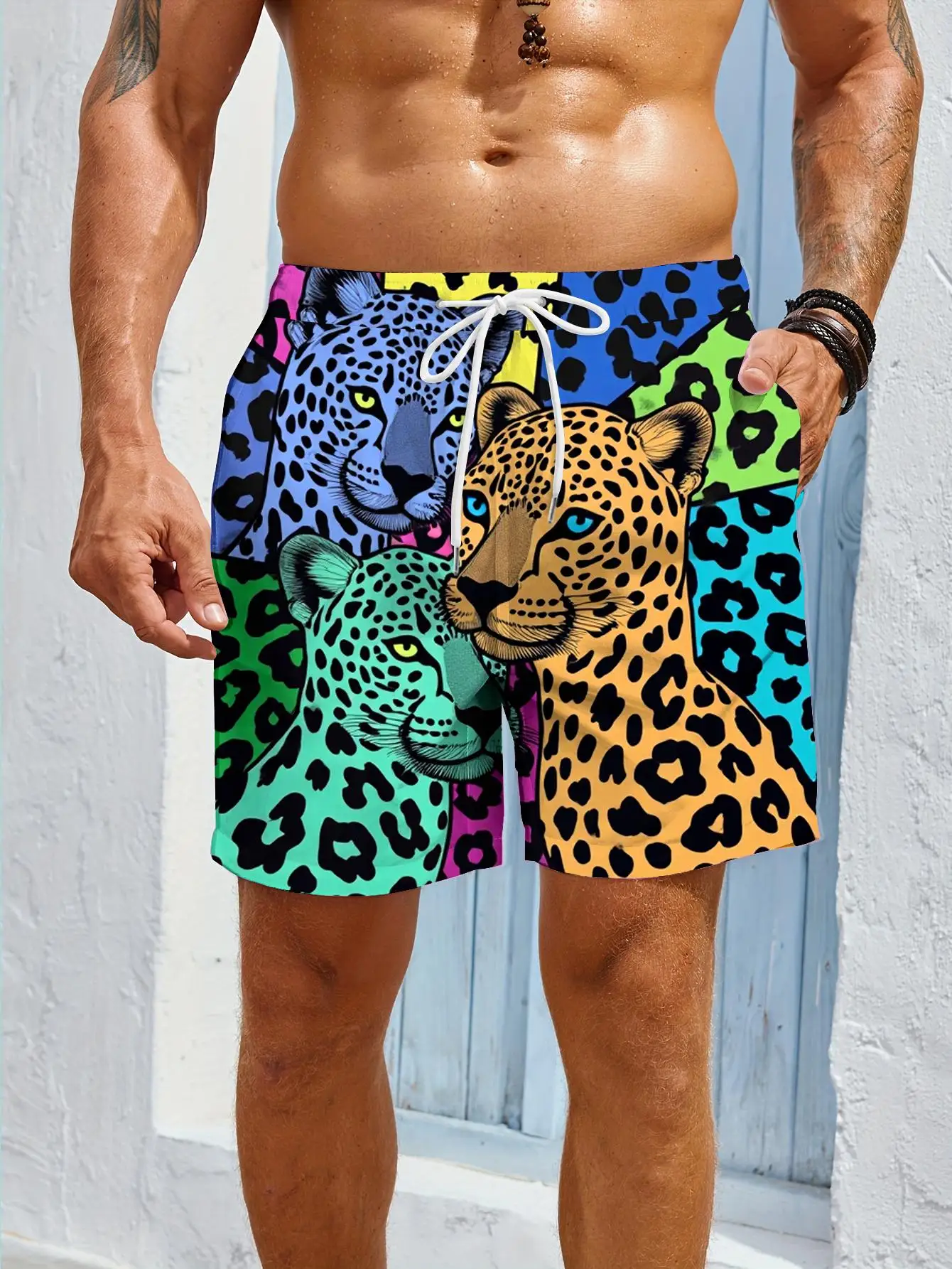 

1pcs Men's Short swim trunks2026 Summer 3D Printed Short sleeve Men clothing running Quick drying Pants Breathable Polyester
