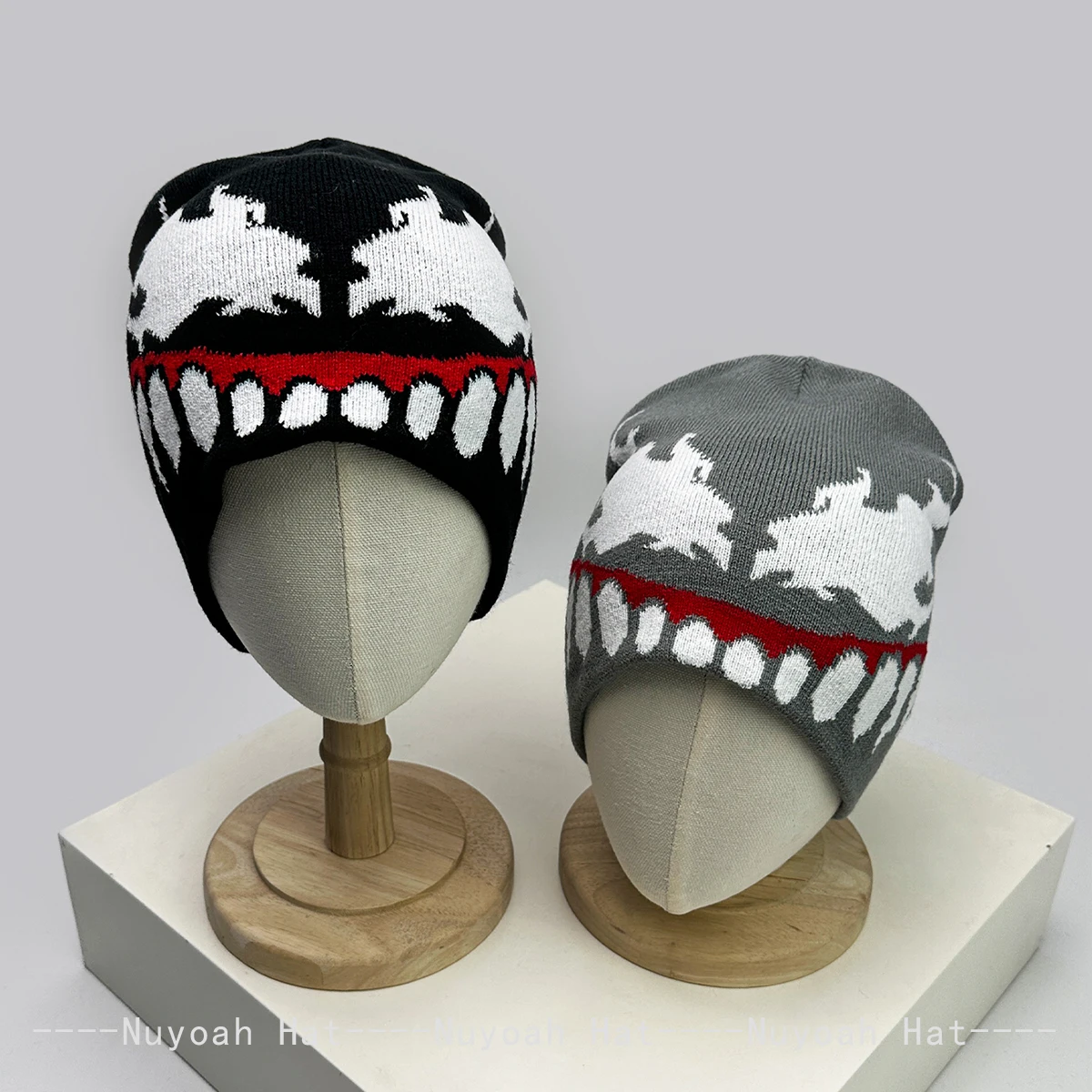 New Men Women European American style Jacquard Grimace Knitted Hats Warm Street Fashion Personal Beanies Versatile Rap Hip-hop