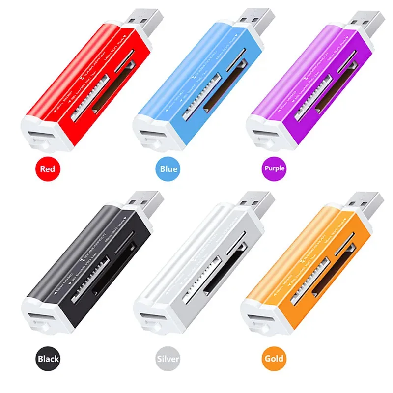 4 in 1 Micro SD Card Reader Memory Stick Pro Micro SD/T-Flash/M2/MS Flash USB Memory Card Reader for SD Adapter