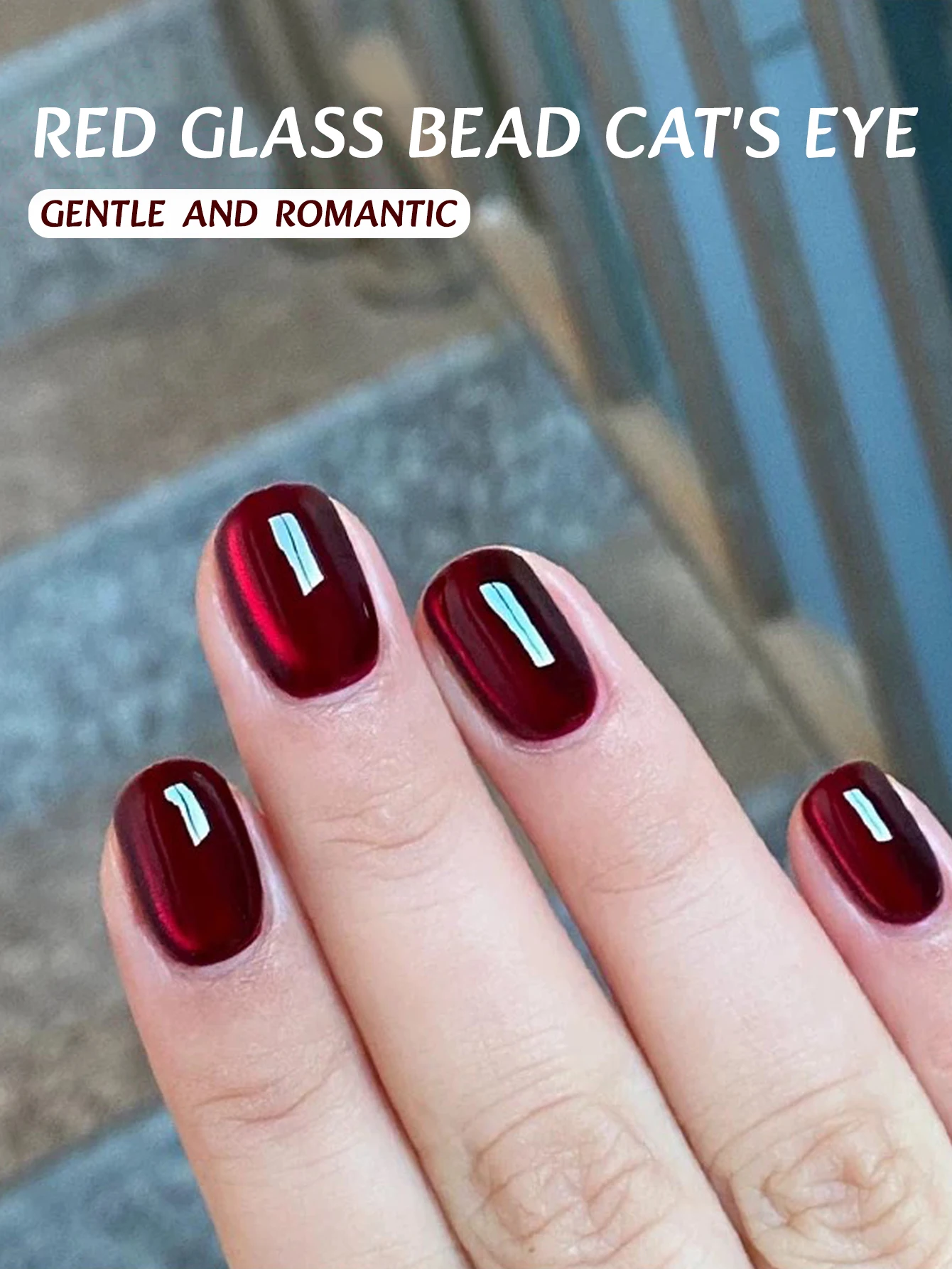 MIANEL 12ML 1-21PCS Red Ocean Cat Eye Gel Nail Polish 2025 Flash Glass Beads Cat Magnetic Gel Red Nails Blue Nails Summer Nails
