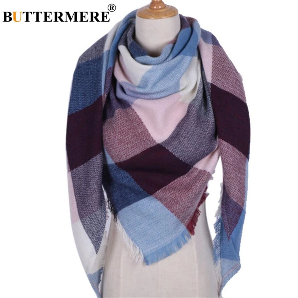 BUTTERMERE Scarf Women Plaid Blanket Scarf Ladies Warm Pashmina Wrap Cashmere Brand British Style Female Shawls And Scarves