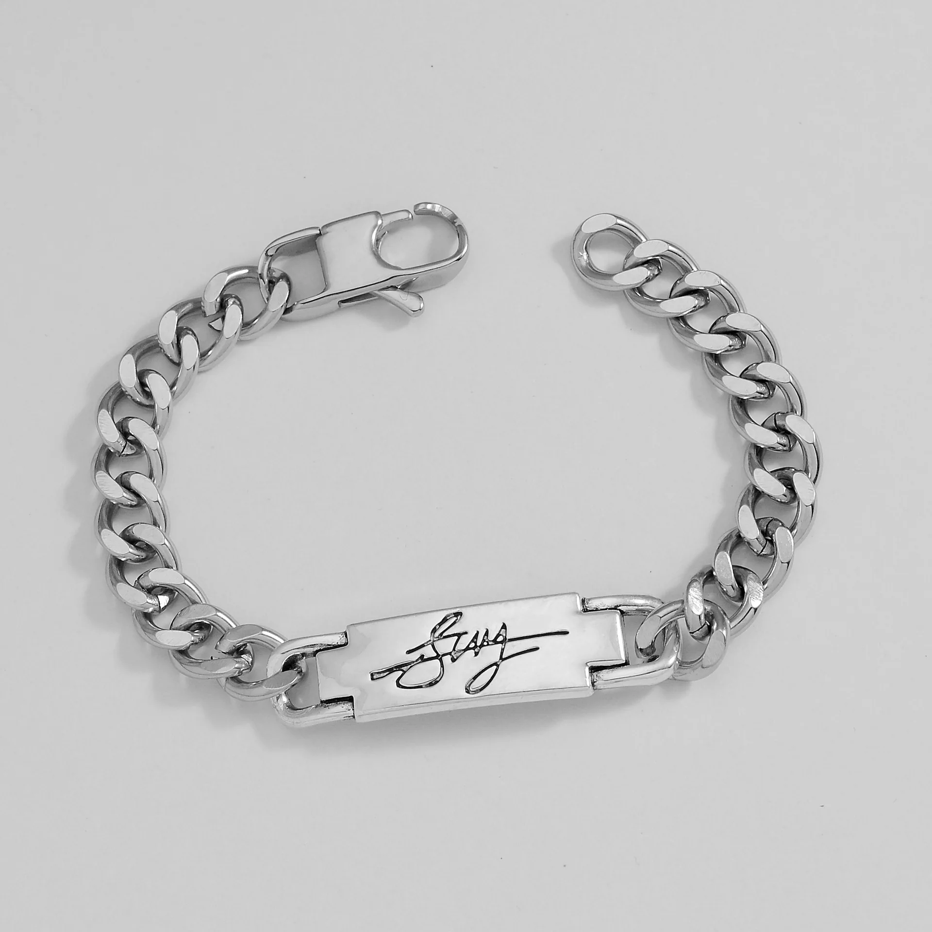 Kpop Group Team Leader Bang Chan Design Bracelet Chain logo Trendy letter Bracelets For Fans Approximately 18CM in lengh