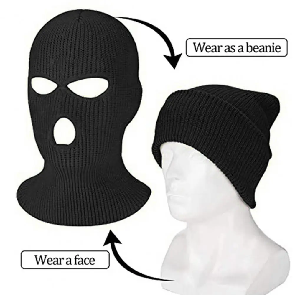 Funny Hat with Hood Knitted Winter Hat Unisex Knitted Cycling Face Hood for Fall Winter Outdoor Windproof Motorcycle