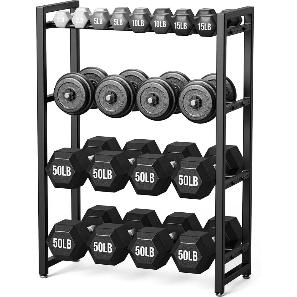 

3-Level Adjustable Weight Lifting Rack for Home Gym