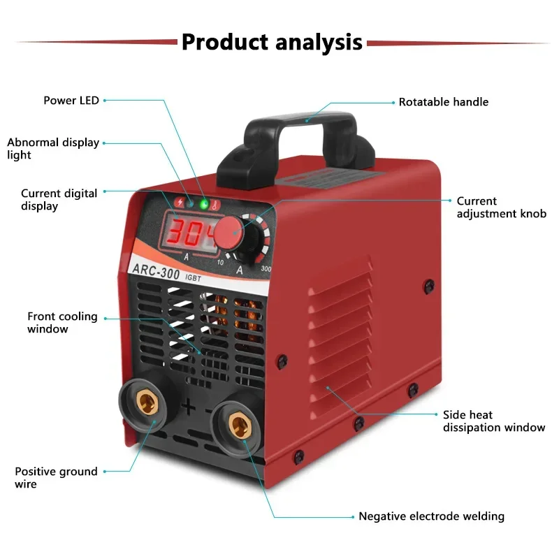 

110V/220V ARC300 Welding Machine Electric Spot Portable Beginner Lightweight Efficient Semi-Automatic Inverter Welder