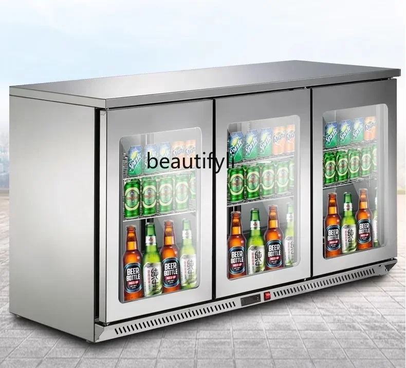 

1z.yj24 Bar counter Wine cabinet Bar refrigerator Fruit beverage display cabinet Embedded refrigerator Commercial
