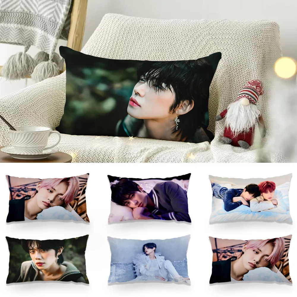 Double-sided Printing Rectangle Pillow Kpop Singer Y-Yeonjuns Case Bedside Pillowcase Sofa Cushion Cover Room Home Decoration