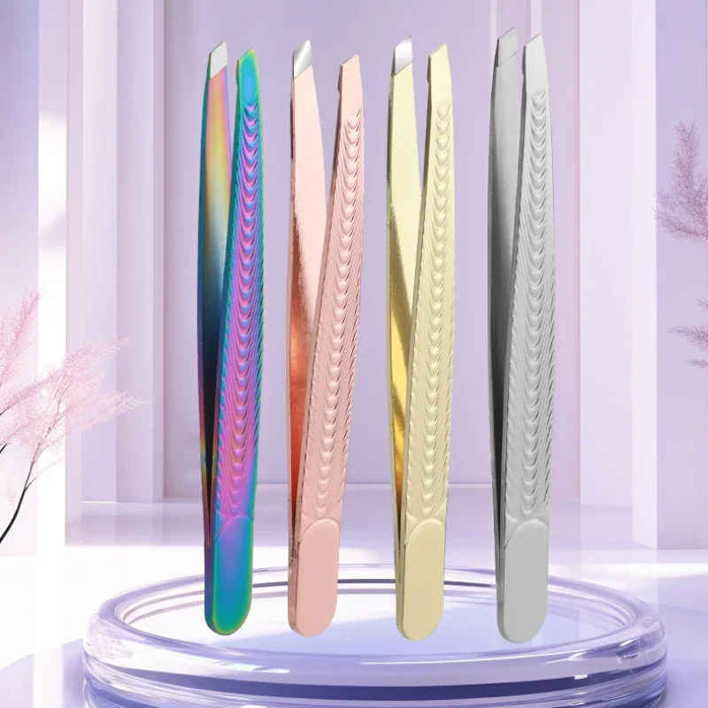 Cosmetics Precision Tweezer Hair Plucker for Men and Women Slant Tip for Easy Hair and Eyebrow Grooming  Eyelash Tweezers Sharp