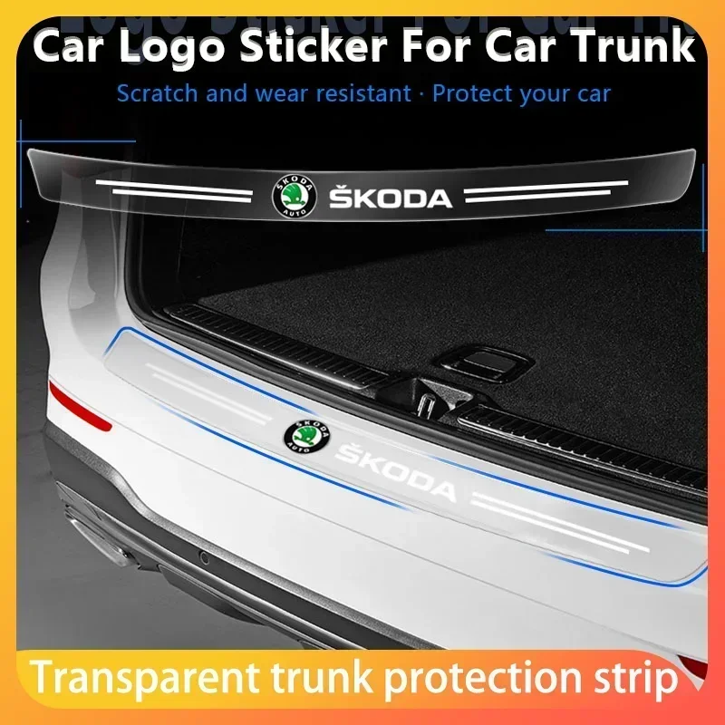 

Car Rear Bumper Load Edge Protector Stickers For Skoda Octavia MK2 MK3 2 3 A7 Fabia Karoq Kodiaq Superb Rapid Kamiq Scala Yeti