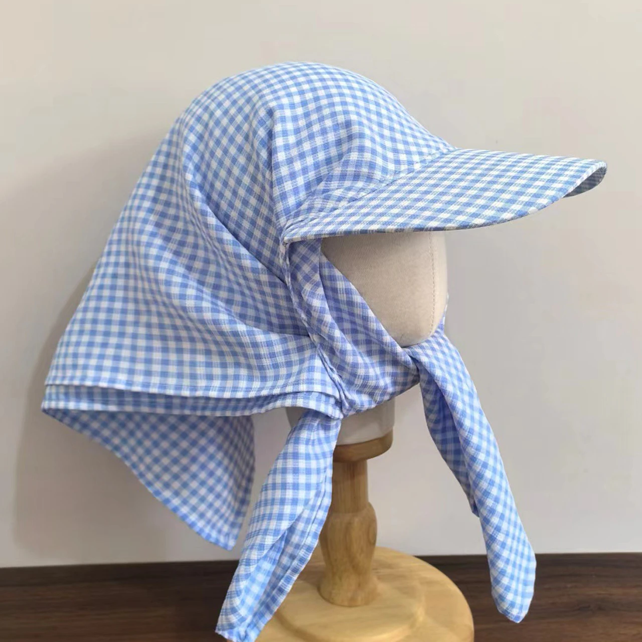 

Women's Hats Plaid Sweet Personality Fashion Korean Style Versatile Headwear Outdoor Beach Head Scarfs