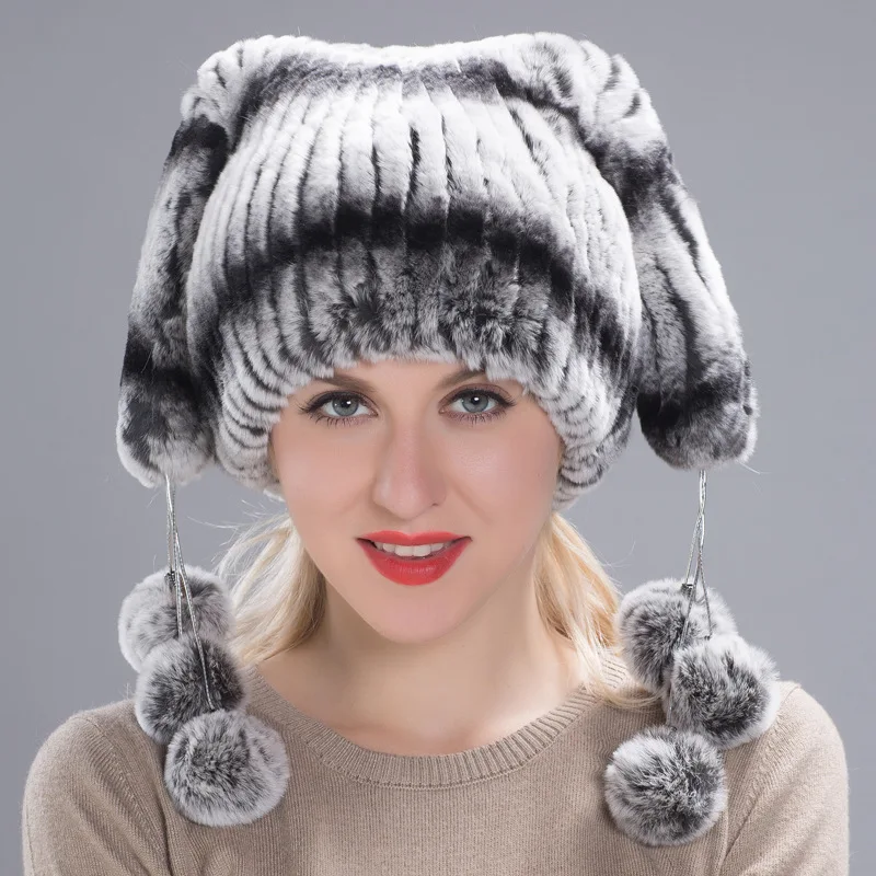 

Winter Women's Thickened and Warm Otter Rabbit Hair Knitted Fur Hat