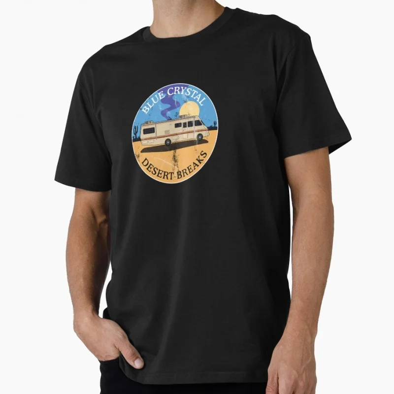 

Vintage Heisenberg Breaking Bad Camper Van RV Crime Movie Gift t shirt Short Sleeve Graphic clothes US Size tee S-6XL