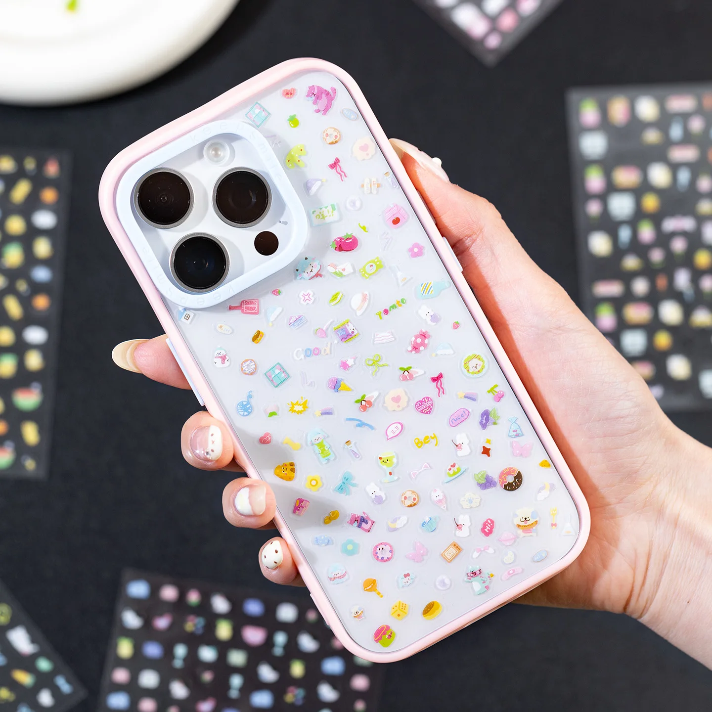 32 sheets/mini decoration scrapbook, dream dopamine pattern stickers, diary, notebook and nail stickers, DIY stickers image 4