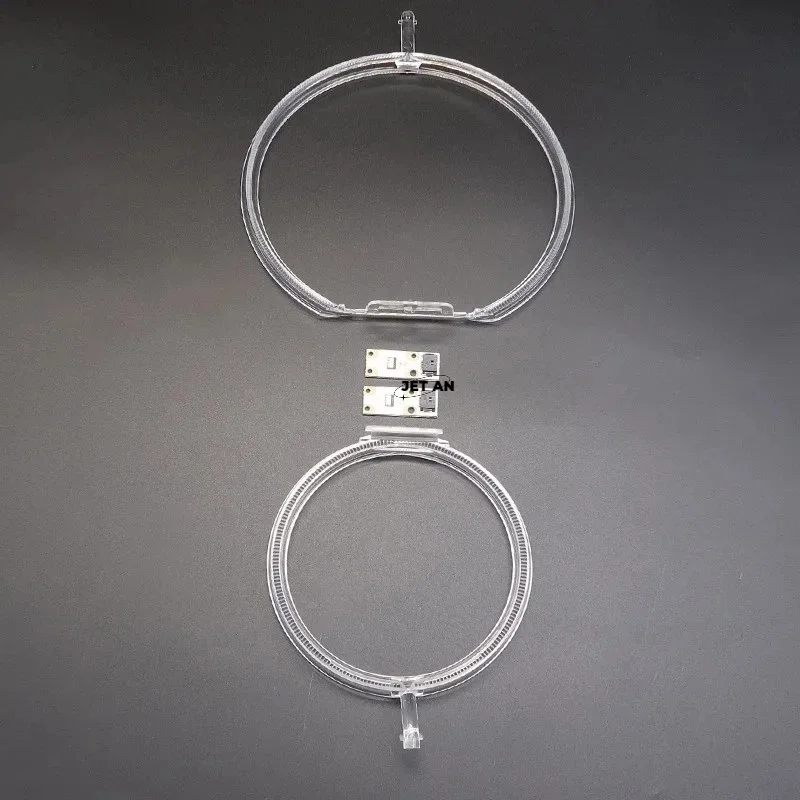 سيارة العلوي DRL رقاقة دليل قطاع لسيارات BMW X5 E70 2011-2013 النسخة الأوروبية عين الملاك الضوء الأبيض الصابورة مصباح ليد مصدر #2