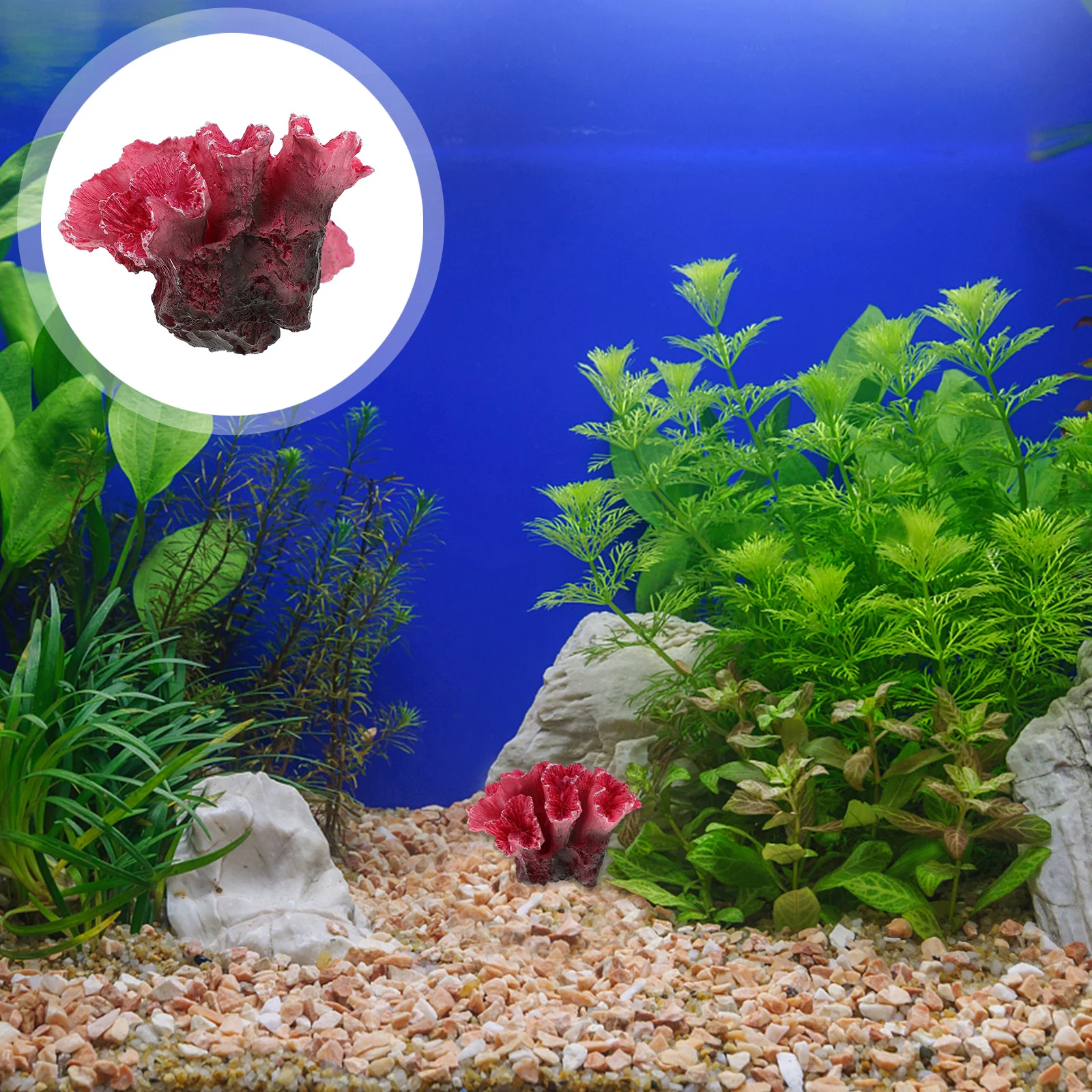 

Artificial Coral Aquarium Reef Decoration Realistic Soft Flexible Fish Tank Ornament Lifelike Landscape No Harm to Fish