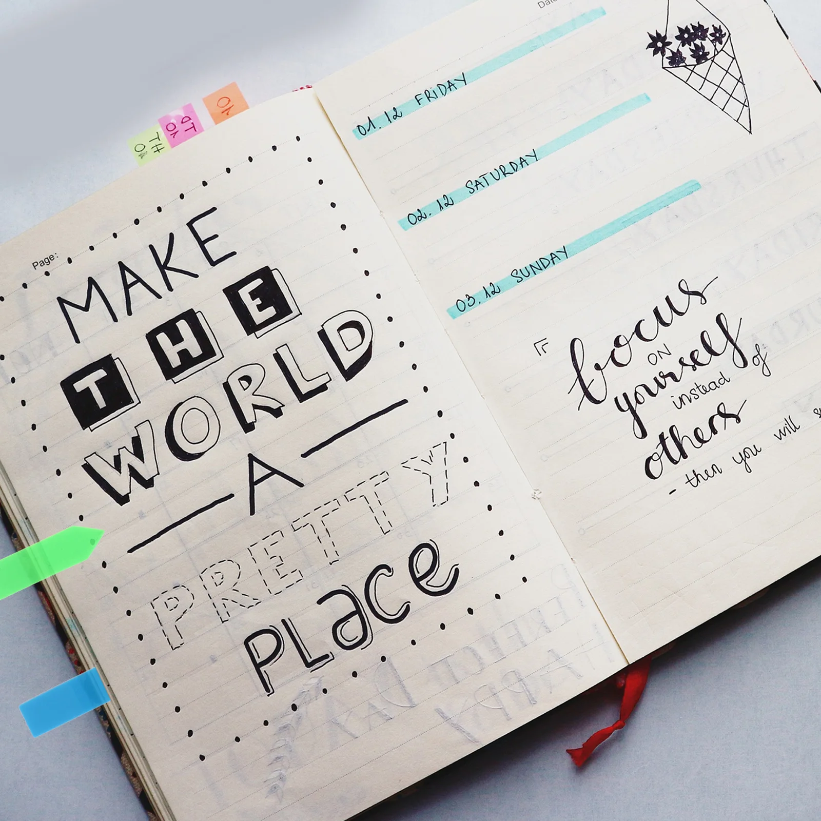 5Sets Fluorescent Sticky Memo Notes PVC Stickers for Highlighting Books Documents Office Supplies