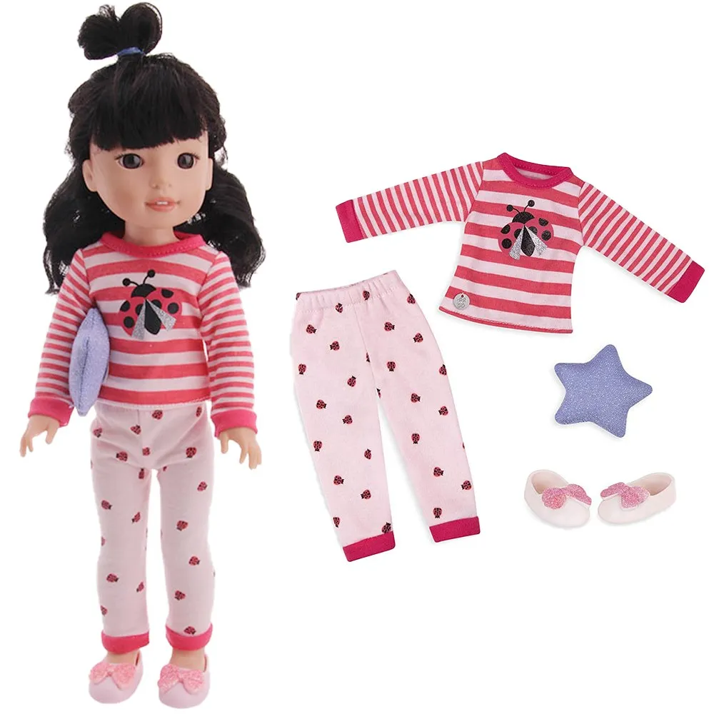 Juego de ropa de muñeca de 14,5 pulgadas, ropa diaria informal bonita, accesorios para muñecas Paola Reina de 32-34Cm, juguetes para niñas, regalos, zapatos para muñecas, 1 Juego