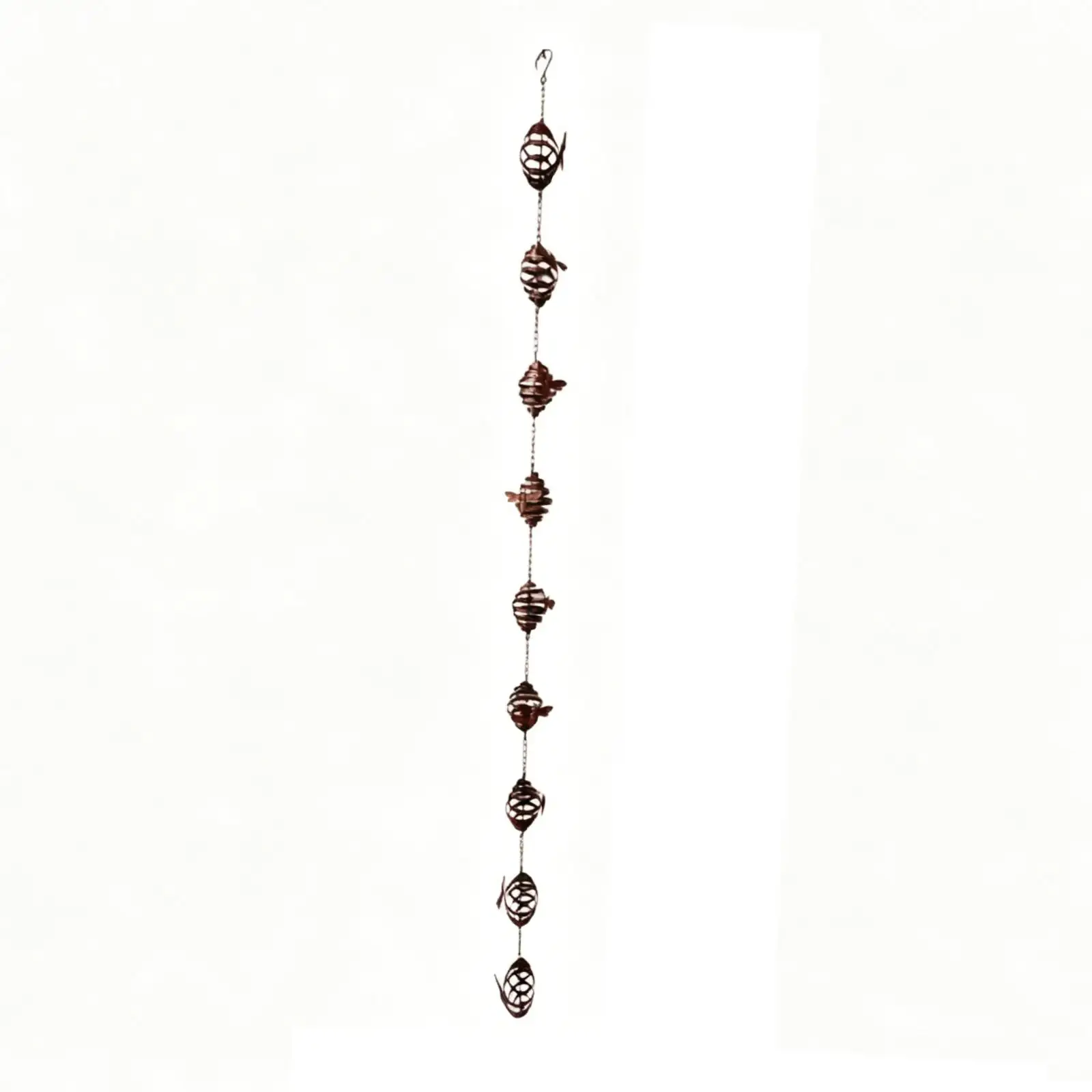 Rain Chain with Bee Spiral Antique Display Heavy Duty Gutter Chain Garden Rainwater Catcher for Outside Awnings Gazebos Drainage
