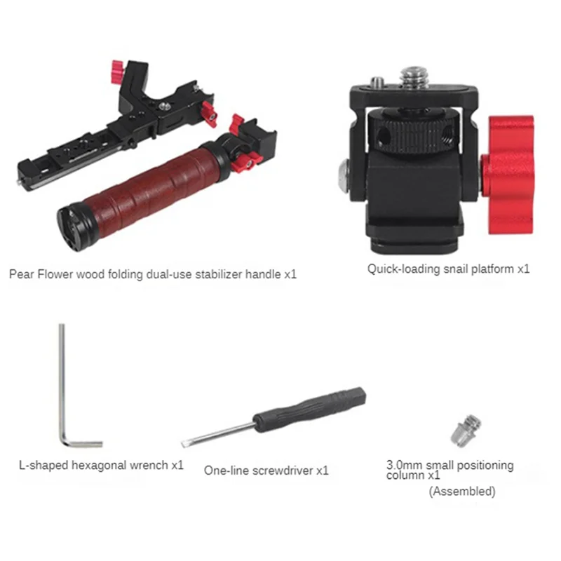 

Practical-For DJI Handheld Stabilizer Expansion Gimbal Bracket Multi-Functional Folding Dual-Use Rosewood Lifting Pot Handle Dur