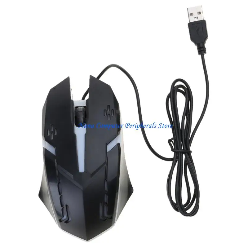 F68C Ergonomic Gaming Mouse Button LED 1000 DPI USB Computer Mouse With Light