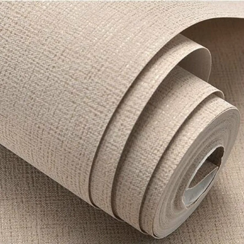 

White,Beige,Brown Textured Simple Plain Background Solid Color Wall Paper Modern Design Woven Wallpaper Roll Home Decor