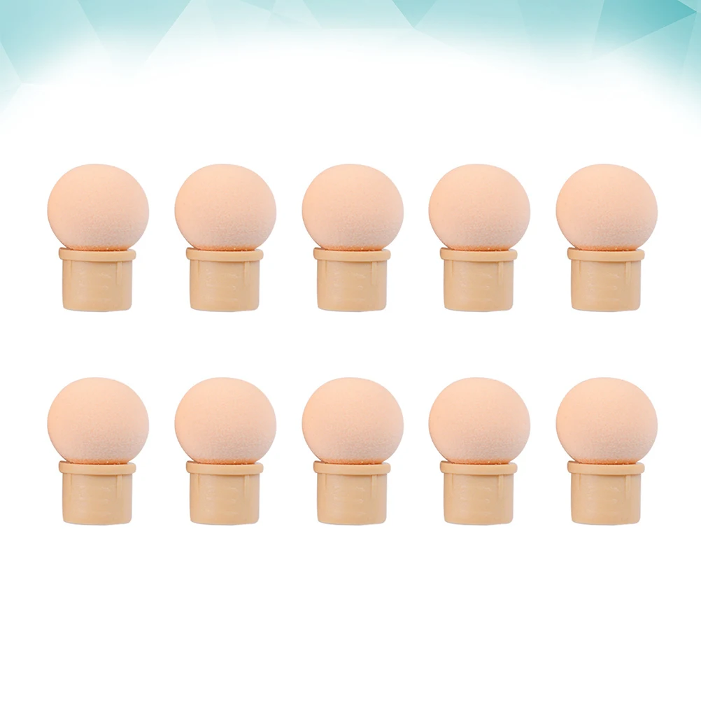 

10Pcs Gradient Shading Pen Tips Sponge Dotting Glue Pen Alternative Head Manicure Pen Reaplacing Head (Round)