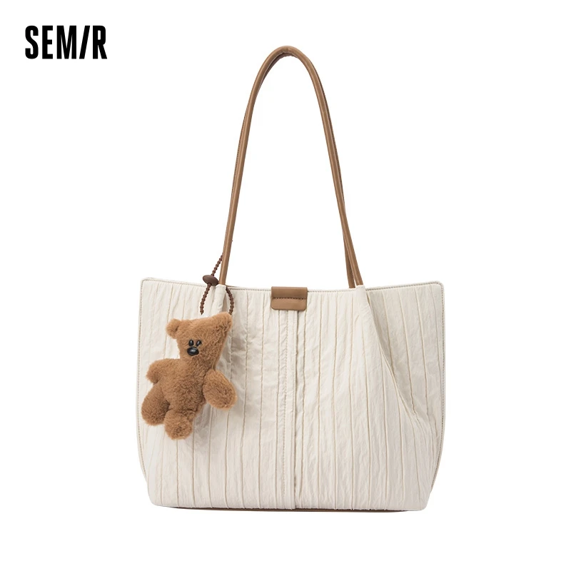 Semir Tote Bag Women 2024 New Relaxed Atmosphere Handbag Fashion Large Capacity Commuter Shoulder Bag